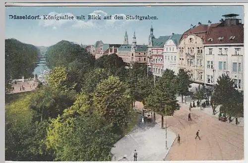 (30120) AK Düsseldorf, Königsallee, Stadtgraben, 1930