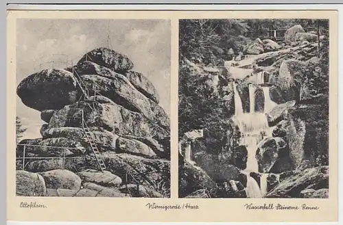 (30072) AK Wernigerode, Ottofelsen, Steinerne Renne, Feldpost 1942