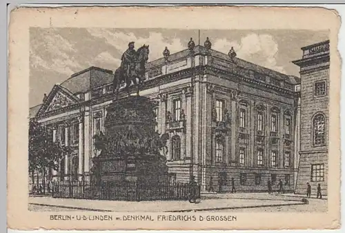 (30006) AK Berlin, Denkmal Friedrich d. Großen, 1913