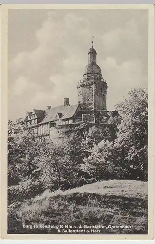 (35148) AK Burg Falkenstein b. Ballenstedt, Harz, vor 1945