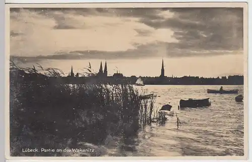 (35147) Foto AK Lübeck, Partie an der Wakenitz, 1932