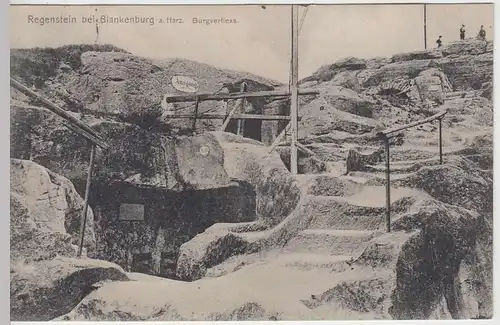 (35143) AK Burg Regenstein b. Blankenburg, Burgverließ, 1909