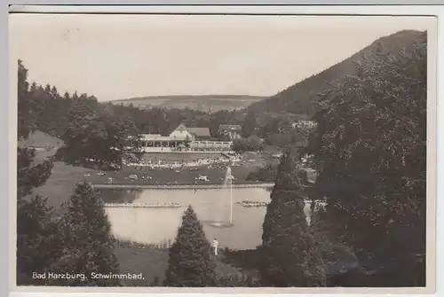 (35074) Foto AK Bad Harzburg, Schwimmbad, 1932