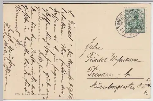 (34927) AK Meißen, Ansicht einer Weinlese, Frauen von hinten, 1912