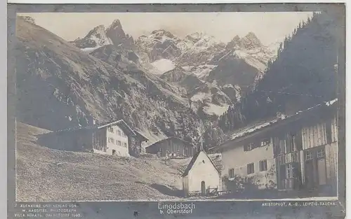 (34862) Foto AK Einödsbach b. Oberstdorf, Bergblick, vor 1945