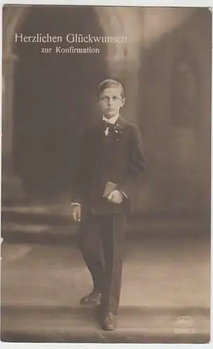 (34803) Foto AK Konfirmation, Junge, 1920er