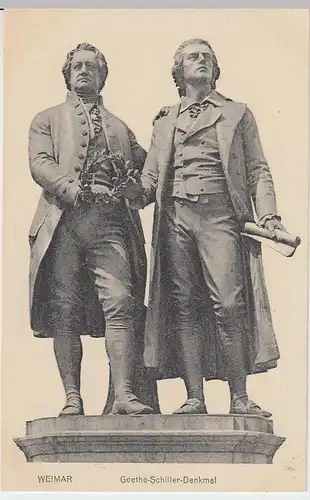 (34683) AK Weimar, Goethe-Schiller-Denkmal, vor 1945
