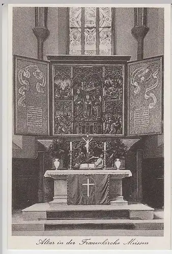 (34650) AK Meißen, Altar in der Frauenkirche, vor 1945