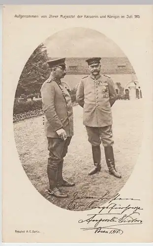 (34629) AK Kaiser Wilhelm II., Paul von Hindenburg, Posen 1915