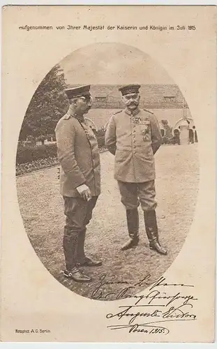 (34618) AK Kaiser Wilhelm II., Paul von Hindenburg, Posen 1915