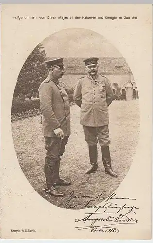 (34617) AK Kaiser Wilhelm II., Paul von Hindenburg, Posen 1915