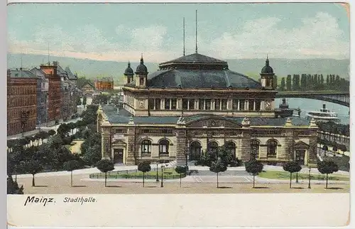 (34598) AK Mainz, Stadthalle, vor 1945