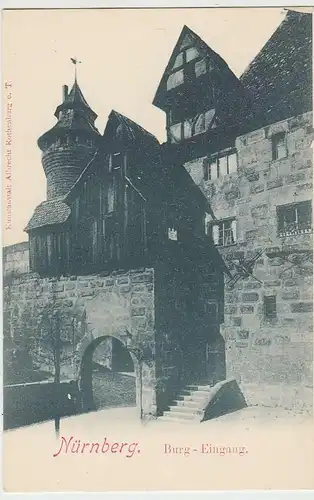 (34582) AK Nürnberg, Burg, Eingang, vor 1905