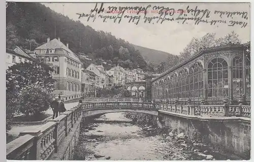 (34580) AK Wildbad, Olgastraße, Trinkhalle, 1908