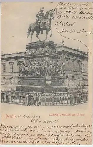 (34562) AK Berlin, Denkmal Friedrich der Große, 1900