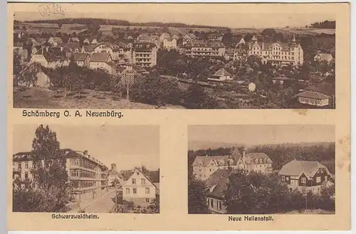 (34529) AK Schömberg (Calw) O.A. Neuenbürg, Mehrbildkarte, 1926