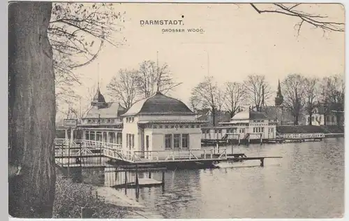 (34515) AK Darmstadt, Großer Woog, 1906