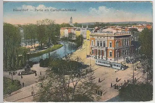 (34377) AK Düsseldorf, Partie am Corneliusdenkmal, 1923