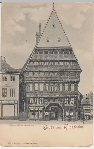 (34317) AK Gruss aus Hildesheim, Knochenhaueramtshaus, vor 1905