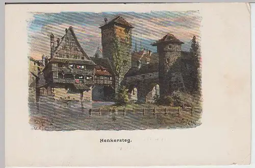 (34299) Künstler AK Nürnberg, Henkersteg, vor 1905