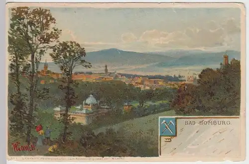 (34292) Künstler AK L.Gauter: Bad Homburg, Totale, vor 1905