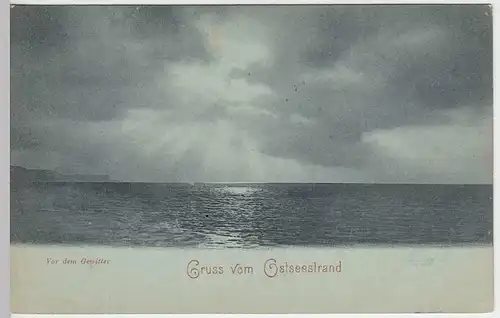 (34289) AK Gruss vom Ostseestrand, Mondscheinkarte, vor 1905