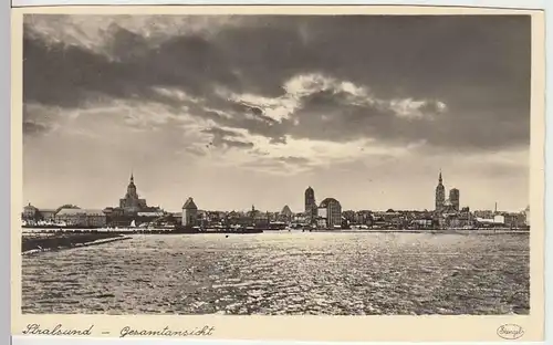 (34278) Foto AK Stralsund, Gesamtansicht, Feldpost 1941