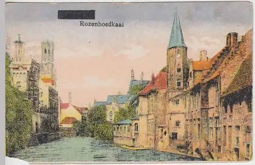 (34195) AK Brüssel, Bruxelles, Rozenhoedkaai, Feldpost 1918