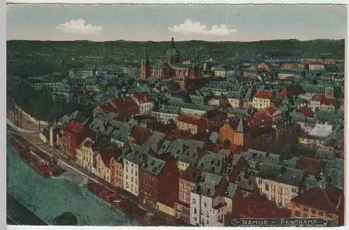 (34192) AK Namur, Panorama, Feldpost 1918