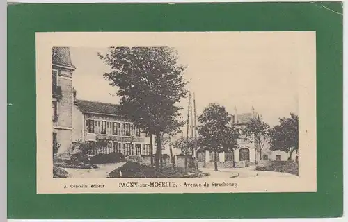 (34174) AK Pagny-sur-Moselle, Avenue de Strasbourg, Feldpost 1914