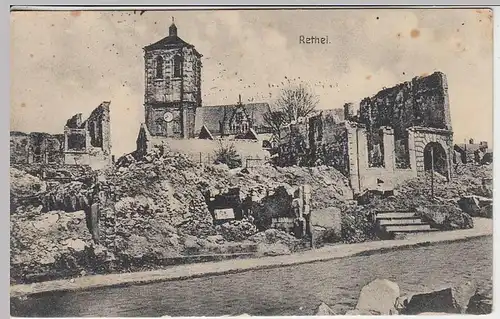 (34173) AK Rethel, Ruine 1.WK, Feldpost 1915