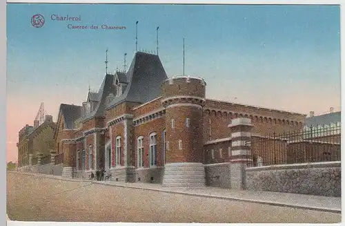 (34169) AK Charleroi, Caserne des Chasseurs, Feldpost 1915