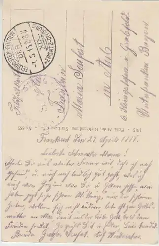 (34163) AK Saarburg, Sarrebourg, Kreuz des Heilands, Feldpost 1915