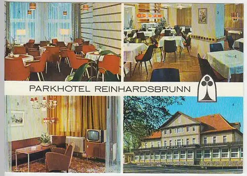 (25582) AK Reinhardsbrunn, Parkhotel, Mehrbildkarte 1984