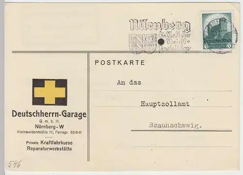 (33863) Postkarte DR 1934 Deutschherrn-Garage G.m.b.H.