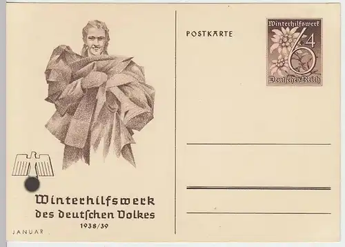 (33806) Motiv-Ganzsache DR Winterhilfswerk Januar 1939