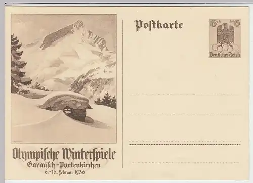 (33801) Motiv-Ganzsache DR Olympische Winterspiele 1936