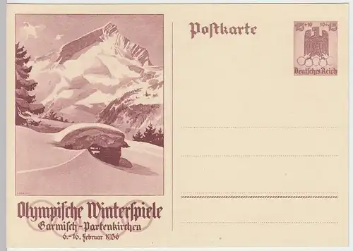 (33800) Motiv-Ganzsache DR Olympische Winterspiele 1936