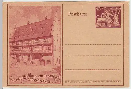 (33796) Motiv-Ganzsache DR Goldschmiedehaus Hanau 1942