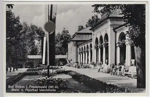 (34005) AK Bad Steben, Stahl- und Moorbad, Wandelhalle, 1938