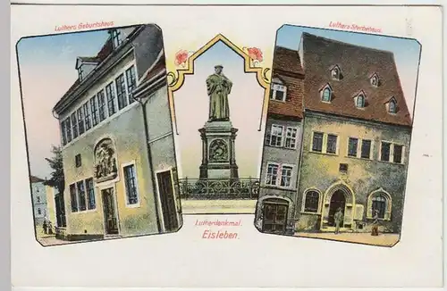 (33993) AK Eisleben, Luther Geburtshaus, Denkmal, Sterbehaus, 1931