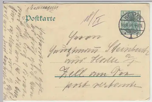 (33740) Ganzsache DR Weimar 1908