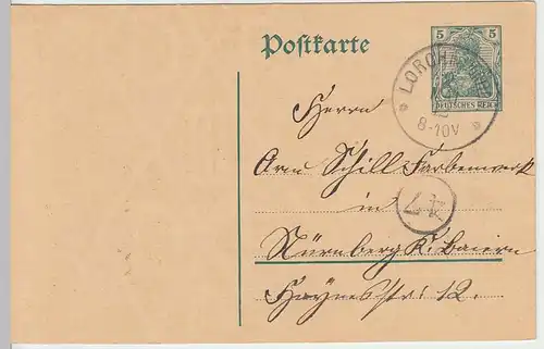 (33739) Ganzsache m. Wasserzeichen, Lorch 1912