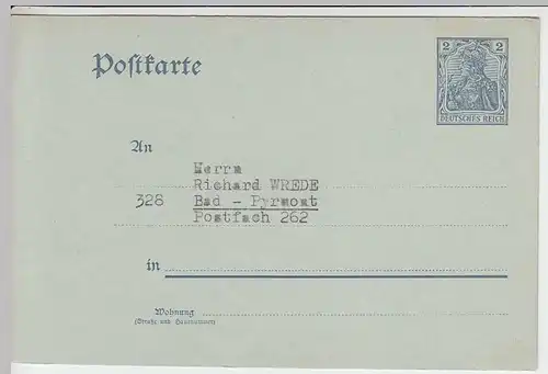 (33737) Ganzsache DR um 1900