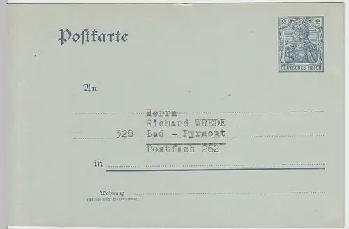 (33733) Ganzsache DR um 1900