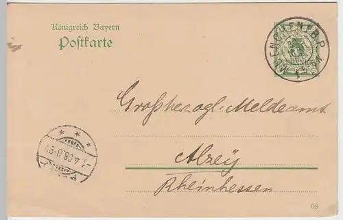 (33718) Ganzsache Bayern München 1908