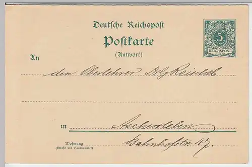 (33711) Ganzsache Reichspost um 1900