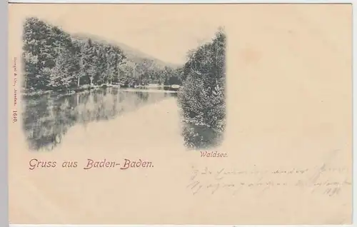 (33707) Gruß aus baden-Baden, Waldsee 1898