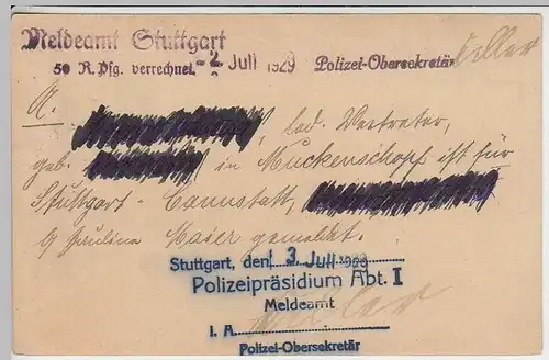 (33929) Postkarte DR v. Landschaftsgärtnerei Anton Wolf, Wildbad 1929