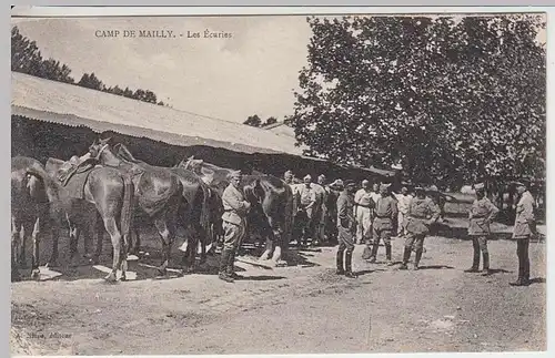 (33915) AK 1.WK, Franz. Armee, Camp de Mailly, Ställe, 1914-18